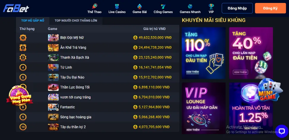 Đa dạng trò chơi tại MV66 Nhà Cái